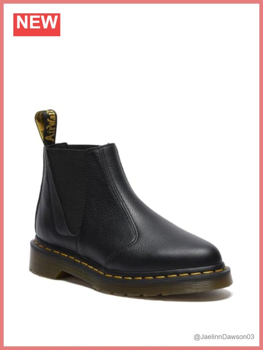 Dr. Martens Bianca II Virginia Leather Pointed Toe Chelsea Ankle Boots
